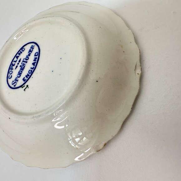VTG Copeland Spode Tower Blue/White Butter Pat Mini Trinket Plate 3 -1/8"x 3/4" - Picture 5 of 6